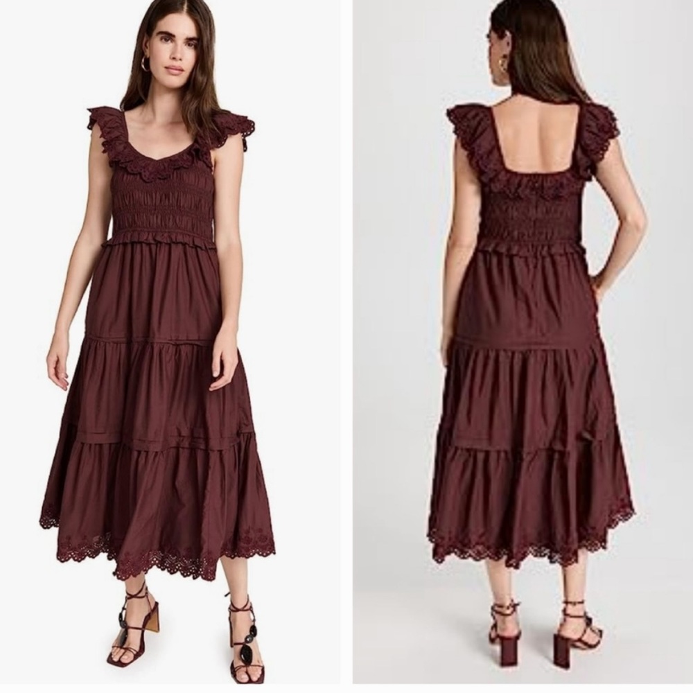 Madewell Burgundy Midi Dress - Picture 11 of 11